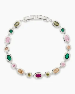 Armband mit Zirkonia, bunt