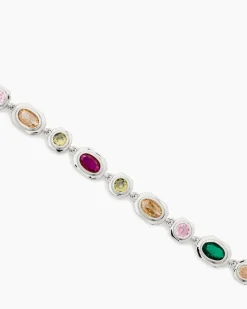 Armband mit Zirkonia, bunt