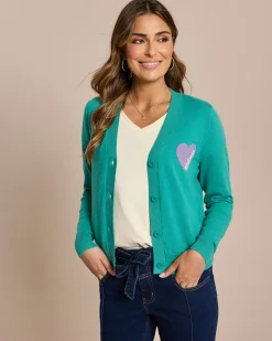 Cardigan mit Herz-Notiz