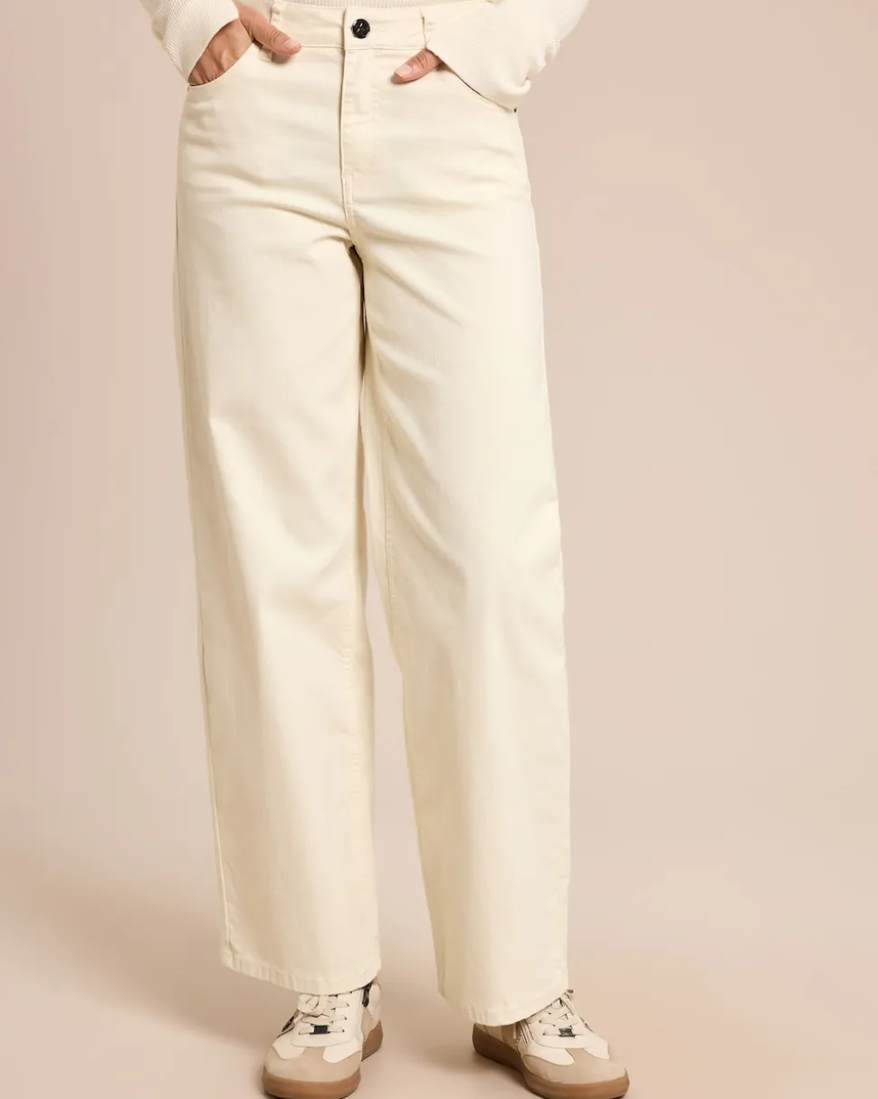 Color Denim weites Bein