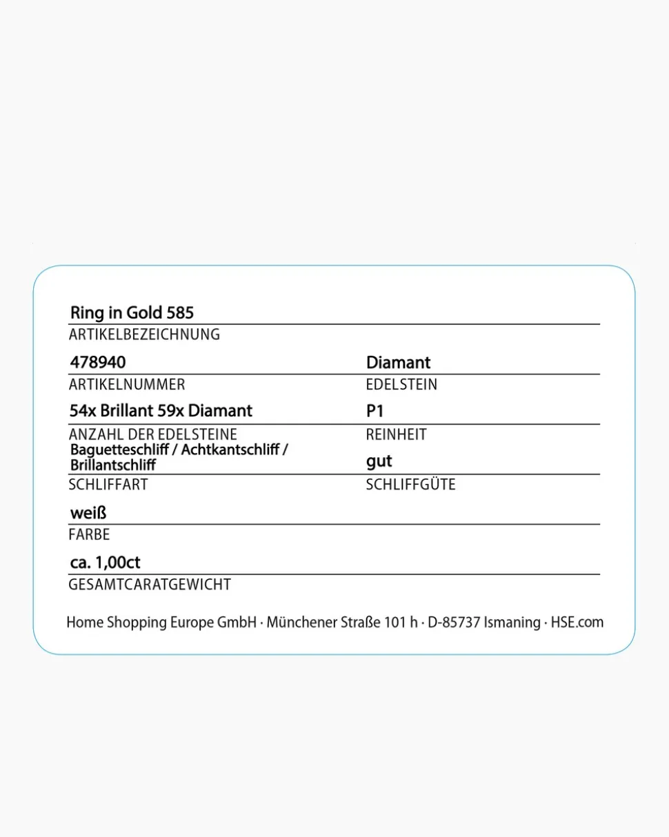 Diamant- & Brillantring 1,00 ct