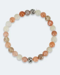 Edelstein-Armband mit Silber-Beads