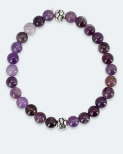 Edelstein-Armband mit Silber-Beads