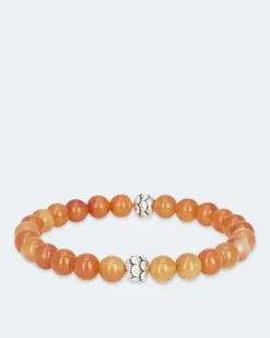 Edelstein-Armband mit Silber-Beads