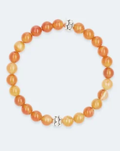 Edelstein-Armband mit Silber-Beads