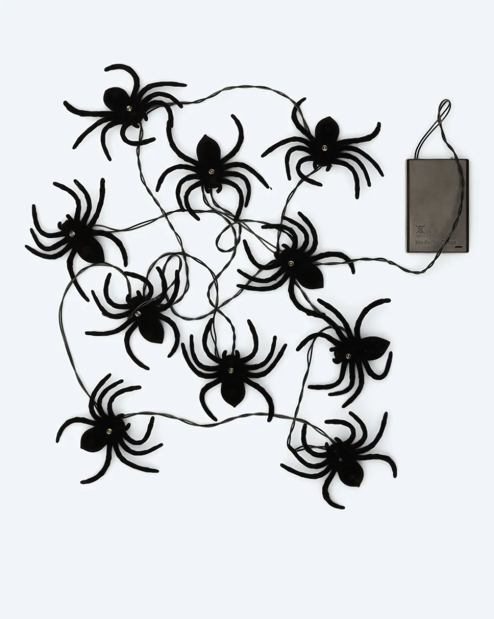 Halloween-Lichterkette "Spinnen"
