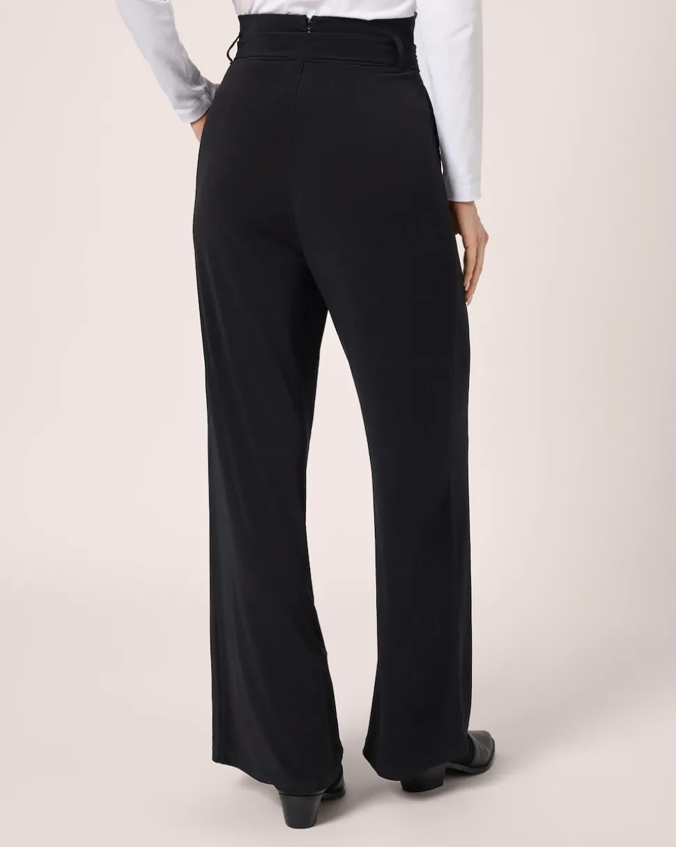 High-Waist Hose mit Gürtel