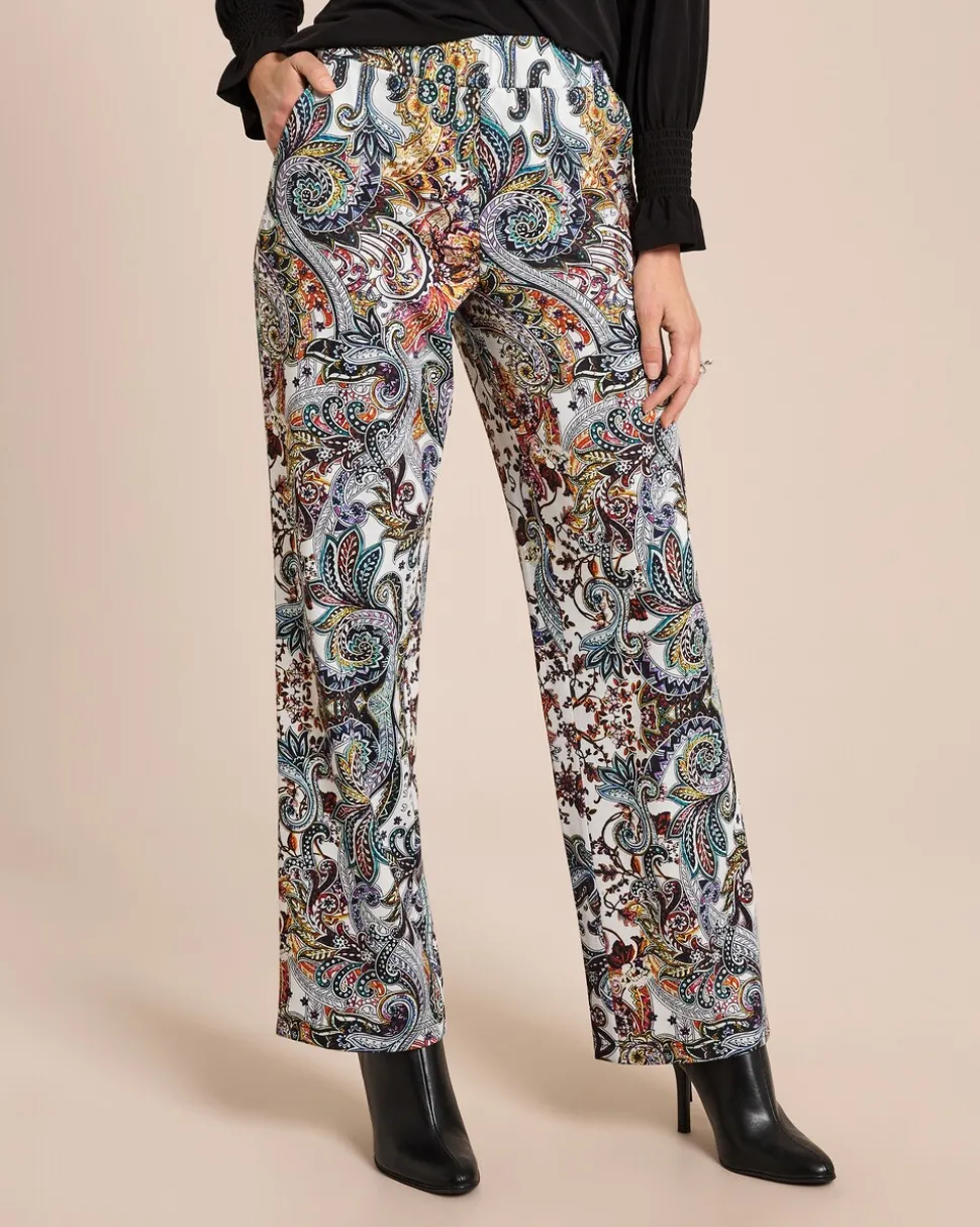 Jerseyhose mit Paisleydruck