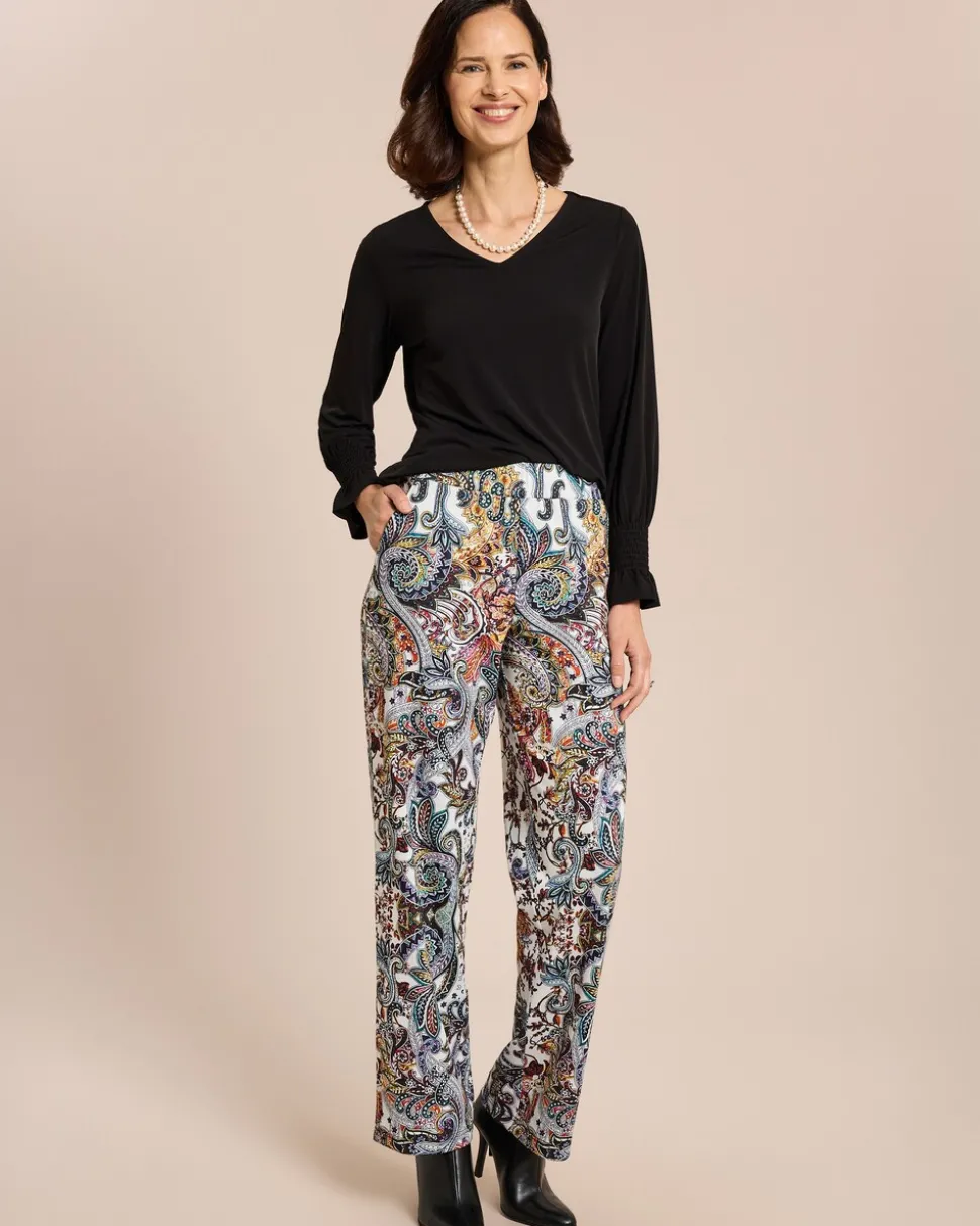 Jerseyhose mit Paisleydruck