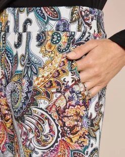 Jerseyhose mit Paisleydruck