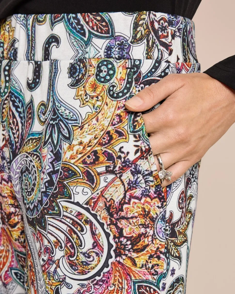 Jerseyhose mit Paisleydruck