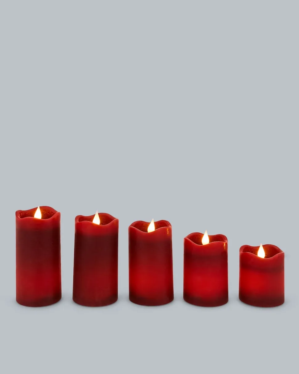 LED-Stumpenkerzen "Long Shine", 5tlg.