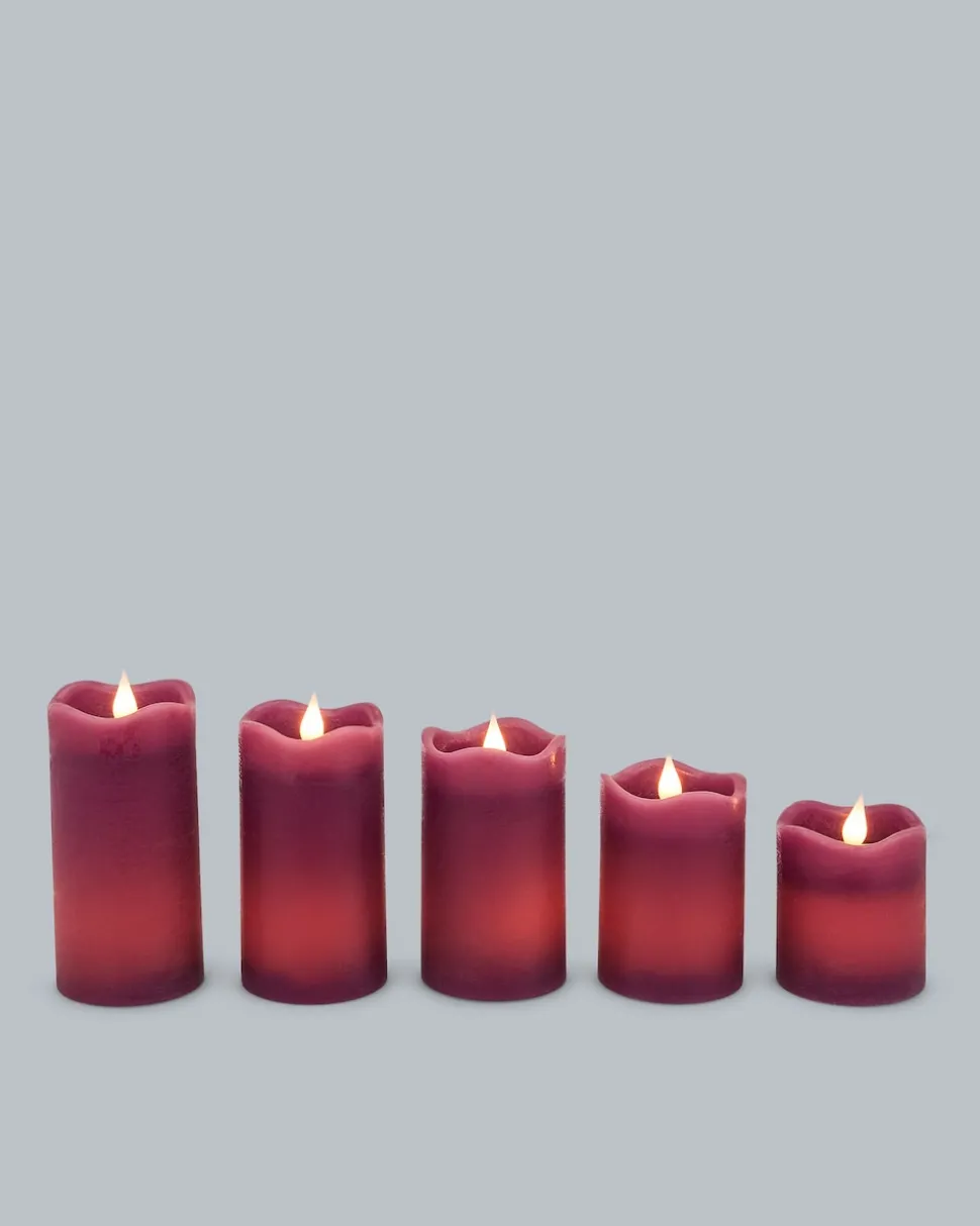 LED-Stumpenkerzen "Long Shine", 5tlg.