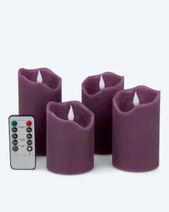 LED-Stumpenkerzen, 4tlg.