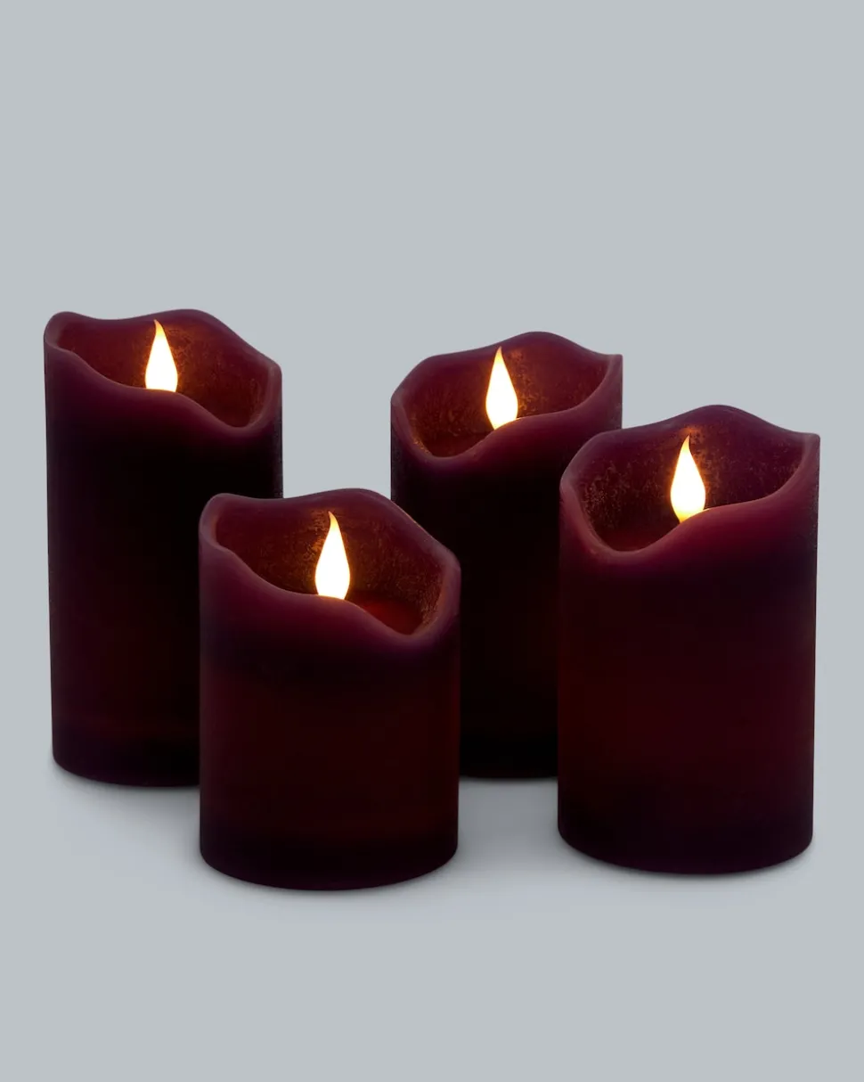 LED-Stumpenkerzen, 4tlg.
