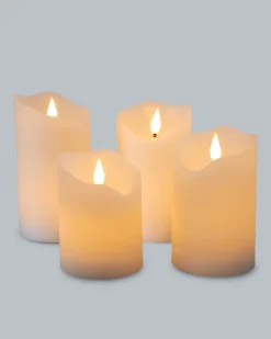 LED-Stumpenkerzen, 4tlg.