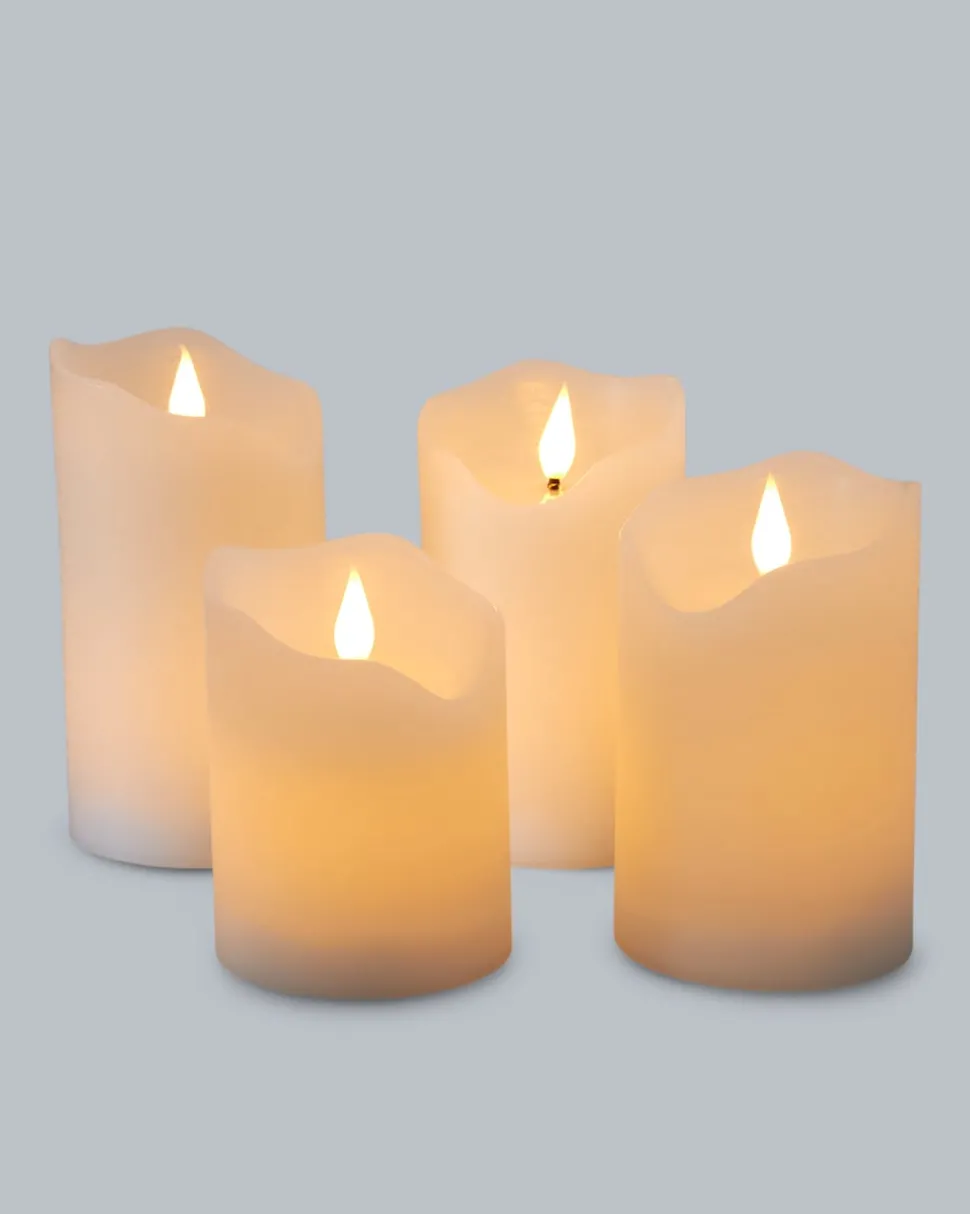 LED-Stumpenkerzen, 4tlg.