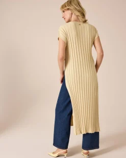 Long Pullunder mit Knopfdetail