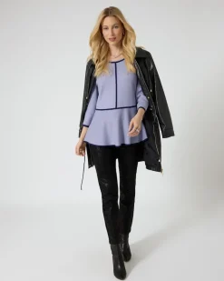 Pullover mit Volant-Saum