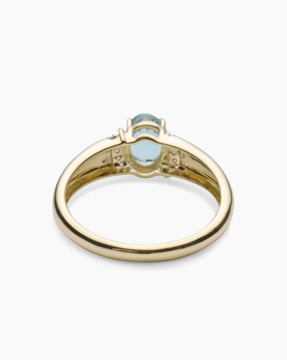 Ring mit Aquamarin & Diamanten