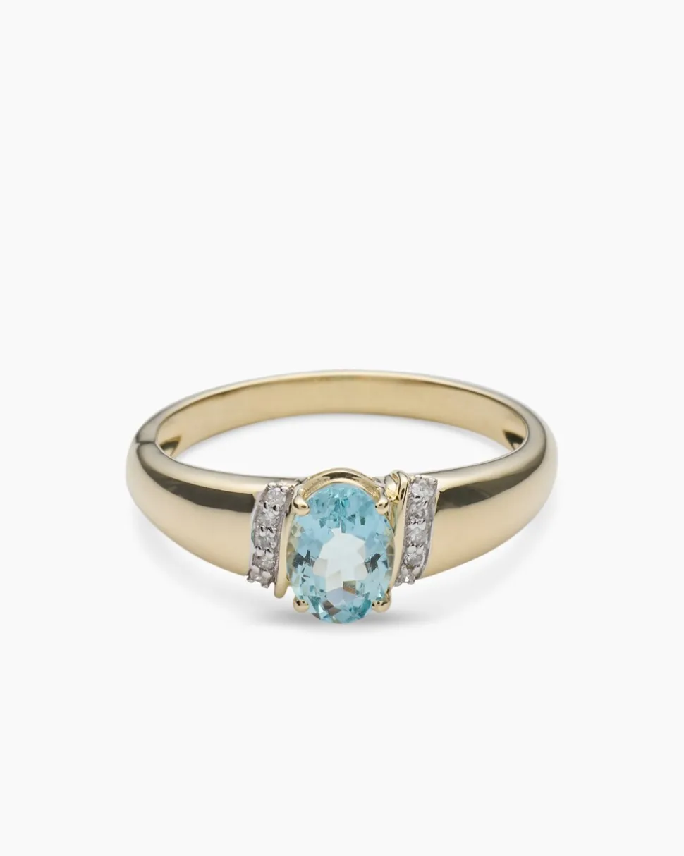 Ring mit Aquamarin & Diamanten