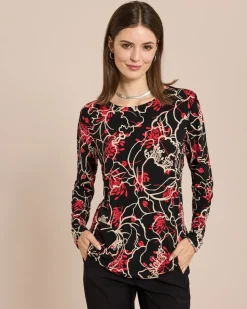 Shirt mit großem Blumendruck