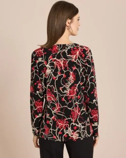 Shirt mit großem Blumendruck