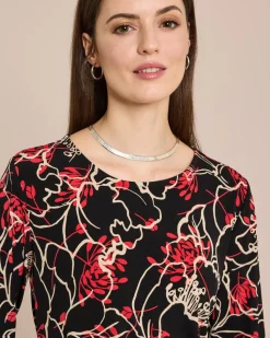 Shirt mit großem Blumendruck