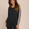 Shirt mit Leo Print Detail