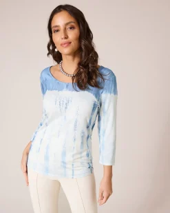 Shirt mit Mandala-Druck und Spitze