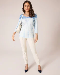 Shirt mit Mandala-Druck und Spitze