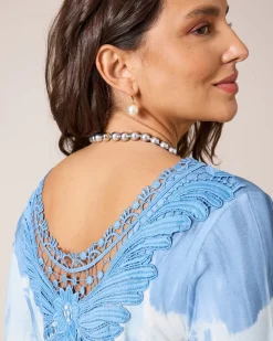 Shirt mit Mandala-Druck und Spitze