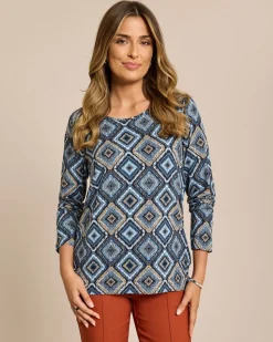 Shirt mit Rauten-Druck