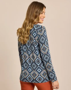 Shirt mit Rauten-Druck