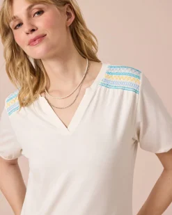 Shirt mit Smok-Detail