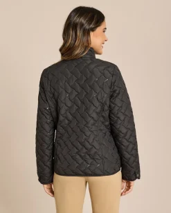 Steppjacke mit Paillettenapplikation