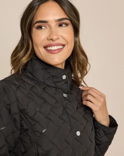 Steppjacke mit Paillettenapplikation